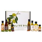 Thoughtfully Gifts, Olive Oil Gift Set, Flavors Include Smoky Bacon, Mushroom, Oregano and More, Pack of 8