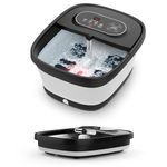 Snailax Foot Spa with Heat, Foot Bath Massager, Gifts Infrared, Bubble, Electric Temperature Control, Grinding Stones, 8 Soothing Shiatsu Massage Rollers,Gifts