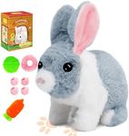 Bilinott Bunny Toys for Kids, Realistic Rabbit Toys with Jumping Action, Wiggling Ears, Twitching Mouth and Nose, Ideal Easter Gifts for Toddlers Kids Aged 3 4 5 6 Years Old