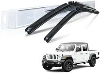 Clix Wipers - Compatible with Jeep Gladiator (16"/16") Black Carbon Fiber Windshield Wiper Blades, All-Weather Replacement Wipers - Complete Front Set of 2, Includes Quick Connect Clips (2020-2024)