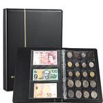 Currency Coin Holder,370 Pockets Coin and Currency Collecting Binder,250 Pockets Coin Collection Book Holder,120 Pockets Paper Money Stamp Page Album Supplies for Collectors