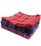 Homerz Premium Set of 10 Pure Cotton Multipurpose use Dish Towel,Highly Absorbent for Cleaning & Quick Drying of Plates & Glasses, 18 x 18 inch (Set of 10)