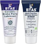 BTAS Ceramic Brake Parts Synthetic Grease 1 oz & Dielectric Grease for Automotive 1 oz