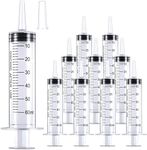 10 Pack 60ml/cc Plastic Syringe Lar