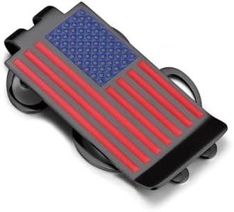 Bandmax American Flag Cash Clip Stainless Steel Gold Plated Dollar Cash Clip for Men Minimalist Slim Wallet Gift for Father Husband Son Patriotic Accessories