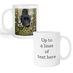 GOATINTHECOAT Personalised Photo Mug, add Any Image and Text to The 11oz Mug. Customised Gift idea for Birthday, Wedding, Anniversary and for Other Special Moments.