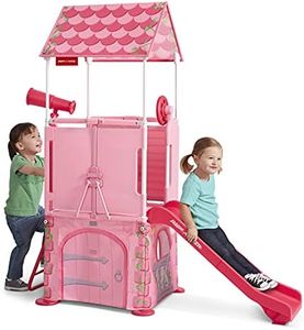 Radio Flyer Play & Fold Away Princess Castle, Toddler Climber, Kids Playhouse for Ages 2-5