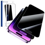 SYNCWIRE Privacy Screen Protector iPhone 14 Pro Max, 6.7 inch Screen Protector [Easy Installation Kit] [Military-Grade Protection] [9H Shatterproof] [Full Coverage] [Anti-Spy] [Tempered Glass] 2-Pack