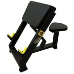 Gamma Fitness Preacher Curl Bench, Bicep Curl Exercise Bench For Gym, Scott Bench (Heavy) - Commercial Grade GF-54