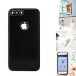 Anti Gravity iPhone 7 Plus Case, iPhone 8 Plus Case, Sticky Selfie Suction Black Anti Gravity Case for iPhone 7P/8P Magic Nano Stick on Smooth Surface Gravity Case with Dust Proof Film