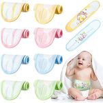 SATINIOR 8 Pcs Belly Button Belts for Babies Cartoon Pattern Cotton Infant Umbilical Cord Belly Band Protector Soft Newborn Navel Belt for Babies 0-12 Months, 2 Styles