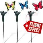 Butterfly Garden Stakes Decorative - 3 Pack Butterfly Garden Decor Butterfly Outdoor Decor Yard Ornaments - Solar Butterfly Garden Stake, Decorative Butterflies, Butterfly Stick (Battery NOT Included)