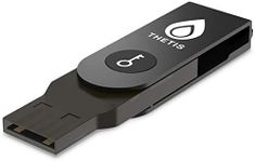 Thetis Security Key - U2F and FIDO2, USB A, Two Factor Authenticator with Bluetooth, Multi-Layered Authentication Protection HOTP U2F Compatible Windows, MacOS, Gmail, Linux - Black