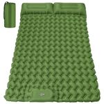 Sleeping Pad Double Ultralight Inflatable Camping Mat Self Inflating 200x130cm Camping Mattress Portable Air Bed Waterproof Compact 30x18cm for Backpacking, Hiking, Beach, Tent