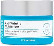 goPure Glyco-Peptide Anti Wrinkle Face Cream - Hyaluronic Acid Moisturizer for Face with Glycolic Acid, Peptides, and Vitamin E - Hydrating Facial Moisturizer with Anti-Aging Formula - 1.7 fl oz