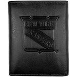 Siskiyou Sports NHL New York Rangers Unisex Fan Shop Embossed Leather Tri-fold Wallet, Black, One Size