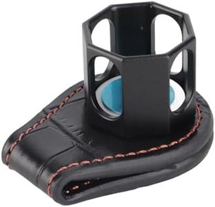 Keenso Billiard Chalk Holder Portable Octagonal Pool Cue Chalk Case with Magnetic Clip for Snooker Tool Accessory Black