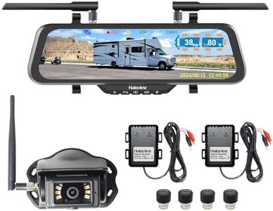 Haloview Byte Tango BT10 TPMS 4 Sensors Wireless 1080P Rear View Mirror Backup Camera System with Integrated TPMS (BT10 TPMS-4)