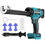 Cordless Caulking Gun for Makita 18V, Electric Silicone Sealant Gun with 6-Speed & LED Light, Anti-Drip, 9pcs Tool Kit for 300ml Cartridges, Home Sealing,Filling,Installation(NO Battery)