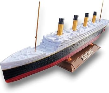 RMS Titanic Model THEROLLER3D 2019 Design The Most Historically Accurate High Level of Detail 12" - 1 Foot in Length with Stand, Pre-Built, Multicolor Model