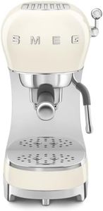 Smeg ECF02CRUK Espresso Coffee Machine with 15 Bar Pump, 1350W, Cream