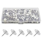 Push Pins 600 Count,Flat Metal Push Pins Thumbtacks Silver Round Head Thumb Tacks , Map Pins for Map Drawing Cork Notice Board Decorative Office