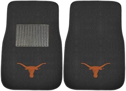 FANMATS 10346 Texas - Tappetino per auto ricamato, 2 pezzi, 43,2 x 64,8 cm