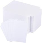 White Trading Card Divider Cards Card Sorting Tray Plastic Divider Cards Playing Card Seperator Trading Card Organizer Trading Card Pages for Games Sports Supplies, 69 x 97 mm (50)