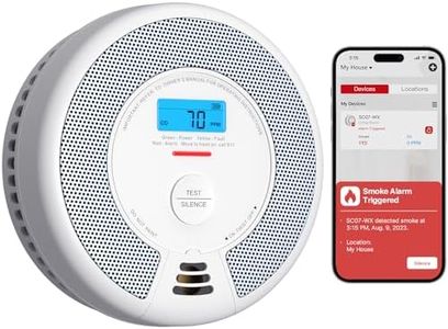 X-Sense Smart Smoke Detector Carbon Monoxide Detector Combo with Replaceable Battery, Wi-Fi Smoke and Carbon Monoxide Detector with Real-Time App Notifications, SC07-WX, 1-Pack