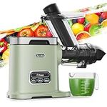 Aeitto Slow Juicer Machines, 3.6 Inch Wide Chute, Large Capacity, High Juice Yield, 2 Cold Press Juicer Modes, Easy to Clean Masticating Juicer for Vegetable and Fruit (Green)