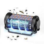 Solar Bug Zapper Outdoor & Indoor with Auto Sensing UV Light, Portable 4000mah Usb Electric Cordless Mosquito Zapper,Waterproof Insect Trap Fly Zapper with Reading Lamp for Home,Patio,Backyard,Camping