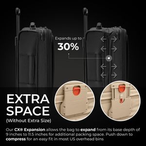 Briggs & Riley 53cm Expandable Cabin Spinner – Baseline Softside Luggage, Black
