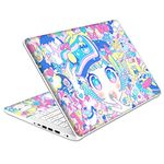 Laptop Skin Decal HP 14" - Kawaii Girl Laptop Cover Sticker No Cutting Required, No Bubble, Waterproof, Scratch Resistant - Including Wide Screen and Wrist Pad