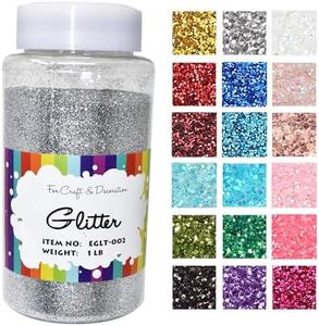 Craft and Party, 1 Pound Bottled Craft Glitter for Craft and Decoration (Silver)