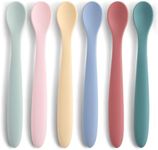 Baby Spoons,6 PCS Silicone Baby Feeding Spoons,Training Spoon,Soft Tip Feeding Baby Utensils for First Stage Baby and Infant,Dishwasher and Boil Safe