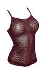 Imperial Lingerie Adjustable Spaghetti Strap Camisole Cotton Sexy Undershirt Women Tank Top Vest Burgundy