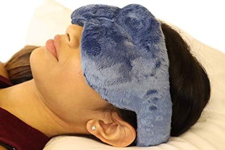 Cooling Eye Compress - Soft Blackout All Natural Aromatherapy for Tension Relaxation, Stress and Pain Relief - Wearable Tension Migraine & Headache Relief - Long Lasting Cooling Therapy
