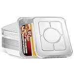 katbite Heavy Duty 9x13 Aluminum Pans with Lids - 25-Pack, Premium Disposable Rectangular Baking Pans, Ideal for Cooking, Heating, Storing & Food Preparation