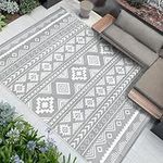 Famibay Outdoor Rug Waterproof Plastic Large Rug Garden Patio Outdoor Carpet Rug Foldable Pinic Blanket Car Travel Camping Outdoor Mat Rug Reversible Floor Mat Indoor Outdoor