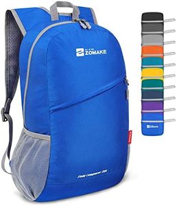 ZOMAKE Mochila Plegable Ligera 20L,Mochilas Pequeñas para Hombre Mujer,Mochilas Compacta para Viajar Senderismo(Azul Oscuro)