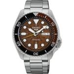 Seiko Stainless Steel Analogue Brown Dial Men's Watch-Srpj47K1