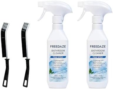 Freedaze Bathroom Cleaner Foam Spray (400ml) - Spray, Wait & Scrub for Hard Water Stains, Rust & Soap Scum | Free Cleaning Brush Included (2 PACK)