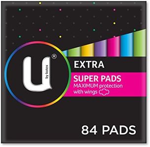 U by Kotex Extra Pads Super with Wings 84 Count (6 x 14 Pack) - Packaging May Vary