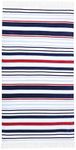 LINENOVA 100% Cotton Beach Towel -86x163cm Sand Free Beach Blanket Soft and Absorbent Towels for Swimming, Sports, Beach, Gym, Travel ((Nautical Stripe