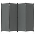 Morngardo Room Divider, Folding Privacy Screens, 4 Panel Room Partitions, 88" Foldable Wall Dividers, Portable Separating for Home Office Bedroom Dorm Decor (Grey)