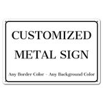 Custom Signs Outdoor Metal Sign - 12 x 8 Personalized Aluminum Rust-Proof Entrance Signs, Garden Signs, Hazard Signs, Intersection Signs, Parking Signs, Decorative Signs