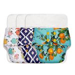 SuperBottoms BASIC Assorted Reusable Cloth Diaper for babies 0-3 Years | Freesize, Adjustable, Organic baby Diapers for day time use (comes with quick dry foladable, dry feel pad/soaker/insert)