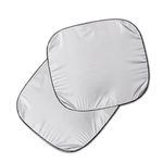 Woscher W476 Silver Front Window Shield for Sun Protection & Heat Insulation, Car Sun Shade Protector, Universal Windshield Sunshade for Car (Pack of 2)