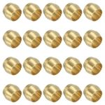 PATIKIL 6mm ID Brass Compression Sleeve Ferrules, 80 Pcs Brass Compression Fittings Brass Compression Assortment Kit for Tube Air Lines