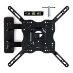 Amazon Basics Full Motion Articulating TV Wall Mount, with Swivel and Tilt, for 66 cm to 140 cm TVs and Flat Panels up to 36.3 kg, VESA Compatible, Black